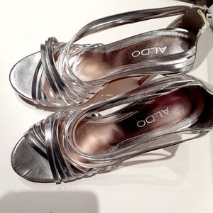 High heels woman Silver sandals